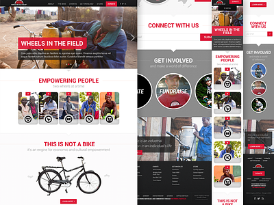 World Bicycle Relief Responsive Website cms design gradient joomla nonprofit responsive template ui ux web web design website