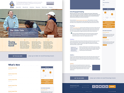 Housing Assistance Council css design html joomla mockup nonprofit template ui ux web web design website