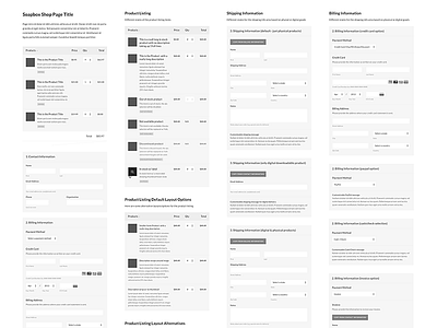 Soapbox Shop Wireframes