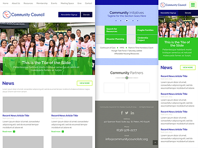 Community Council Responsive Homepage(s)