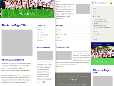 Community Council Responsive Interior Pages
