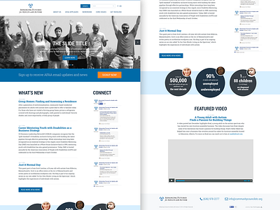 AFAA Homepage Design autism cause charity design homepage joomla nonprofit organization site template web