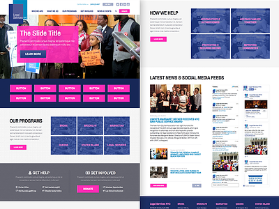 Legal Services Website Redesign cause charity design homepage joomla legal new york nonprofit page services site web
