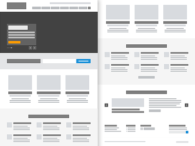 Avalon Homepage Wireframes cause charity greyscale homepage joomla nonprofit people ux web wireframe