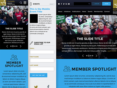 Compete Homepage & Interior (Tablet & Mobile)
