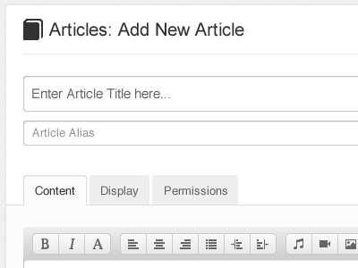 Add New Article Page, Layout Options 2-5