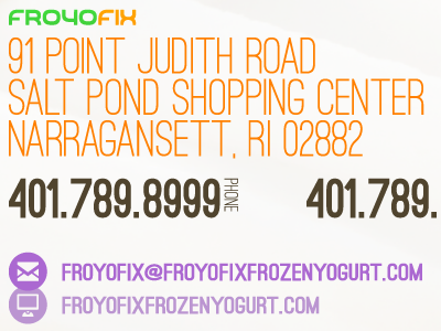 Froyo Fix - Business Card (Front) branding business card froyo print yogurt