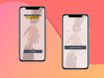 Sign Up app design ui