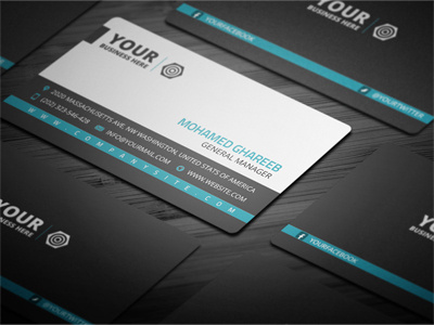 Creative Corporate Business Card 17 2 side 300 dpi business card cmyk corporate creative design horizontal light modern print ready psd