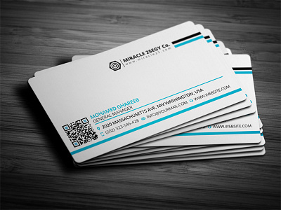 Corporate Business Card business card clean commerce company corporate creative design horizontal modern print ready psd stylish