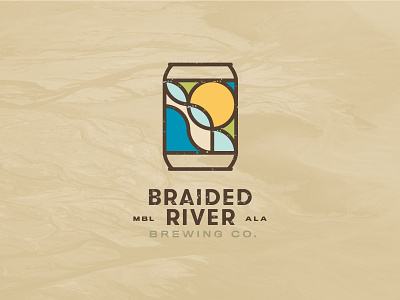 Braided River Brewing Company Identity branding brewery logo logo typography