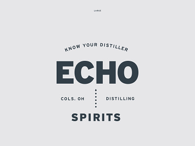 Echo Spirits Distilling Identity Elements branding design distillery logo logo typography