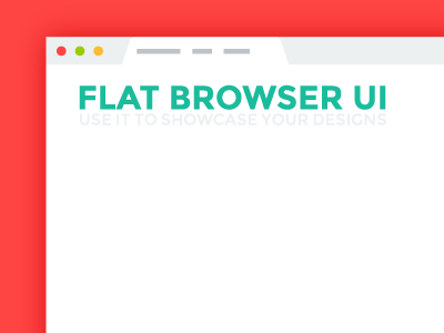 Flat Browser UI - Freebie ui browser flat freebie mockup psd free