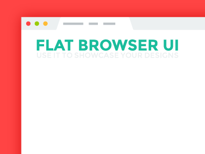 Flat Browser UI - Freebie browser flat free freebie mockup psd ui