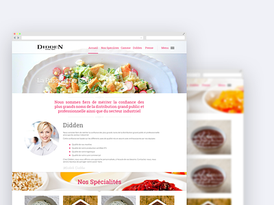 Diddenfood Home clean food ui web design