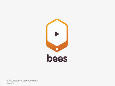 Bees Logo bee branding honeycomb logo mobile video