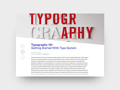Blog Post blog typography ui ux web webdesign