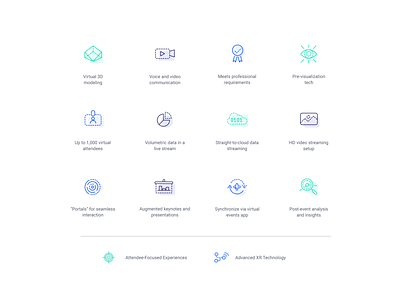 eXRperience - Landing page icons