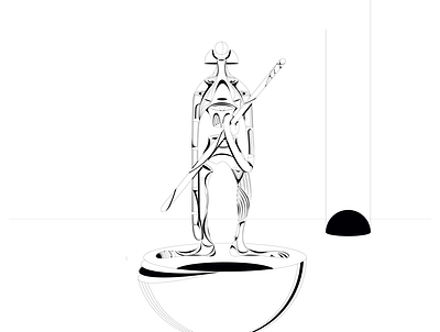 Concept Character 3 abstract adobe illustrator black and white concept art concept character design detail game game artwork game design illustration line art personal project rpg vector art world