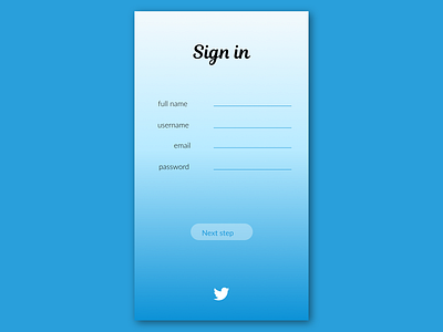 UI Daily 001 : Sign in signin twitter ui uidaily uidaily001