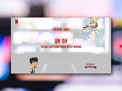UI Daily 008 : Error 404 404 design netflix ui uidaily web