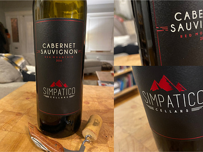 Simpatico Winery Labels design foil labels packaging print