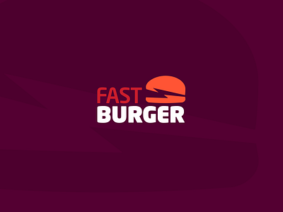 FAST BURGER burger delivery fast food logo logotype