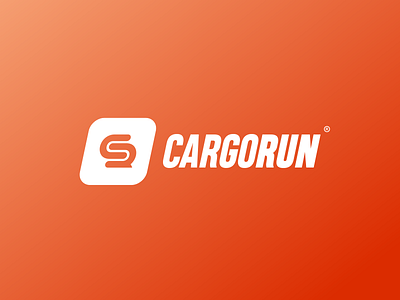 Concept logo for CargoRun app branding cargo design logistics logo minimal run vector