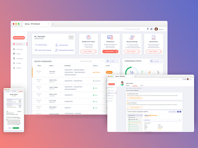 HR Dashboard - Employee Screening Experience branding candidate dashboard employee hiring hr human resources reports ui design ux design