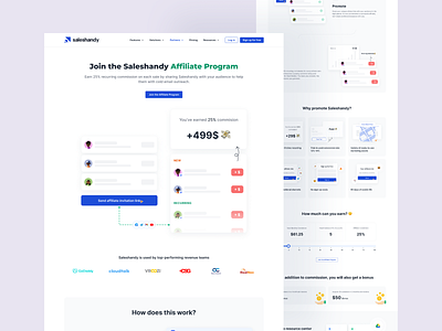 Affiliate program page design affiliate program b2b product design saas ui ux uxdesign website drsign