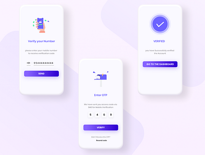 Mobile Verification UI/UX android app design app illustrations mobile app device mobile ui ui uidesign ux uxdesign vectors