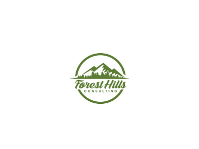 Forest Hills Logo creative cute forest forester hill logo logo design web