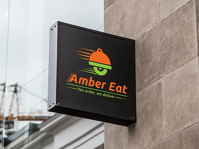 Amber Eat Logo Design app branding creative cute design dribbbble flat icon illustration logo typography ui ux vector web website