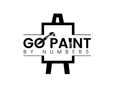 Go Paint By Numbers Logo Design app branding clean creative cute design dribbble best shot flat icon identity illustration lettering logo minimal typography ui ux vector web website