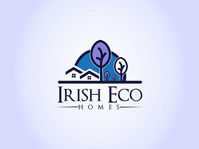 Irish Eco Homes Logo design app branding creative cute design dribbble best shot flat graphic design icon identity lettering logo minimal type typography ui ux vector web website