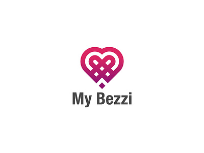 My Bezzi Love Logo design app branding creative cute design icon logo love minimal typography vector web