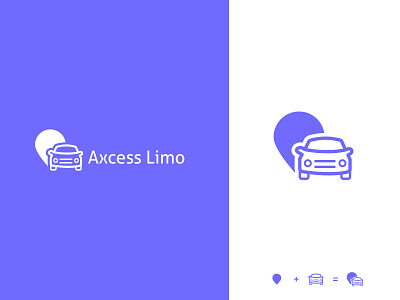 Axcess Limo Logo design branding creative design flat logo minimal typography ui ux vector web