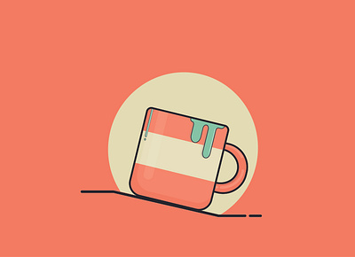 Coffee? adobe art branding coffee design flat icon illustration illustrator minimal pastel vector