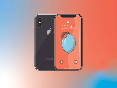 iPhone X adobe branding design flat flatdesign illustration ios logo minimal ui vector