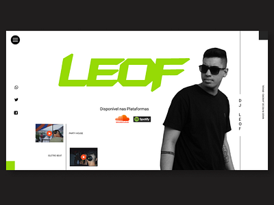 Landing Page Leof DjJ design landingpage ui ux webdesign