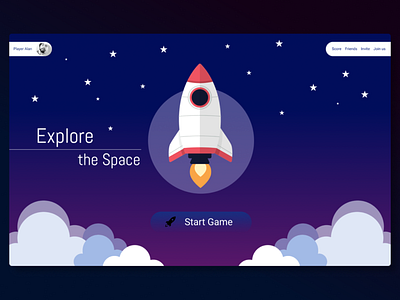 Space Game design game landingpage space ui ux webdesign