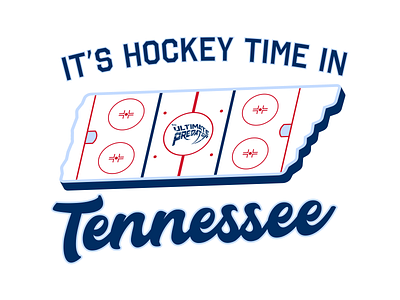 It's Hockey Time in Tennessee design hockey knoxville memphis merch nashville predators rink shirt sports tennessee ultimate predator vols volunteers