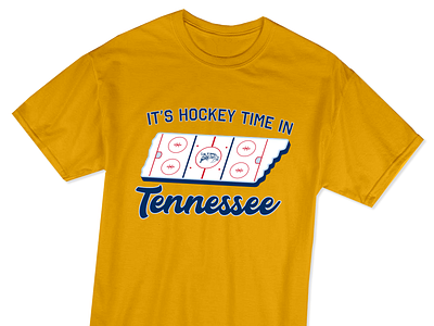 "Hockey Time" in Gold design hockey merch nashville predators shirt sports tennessee ultimate predator