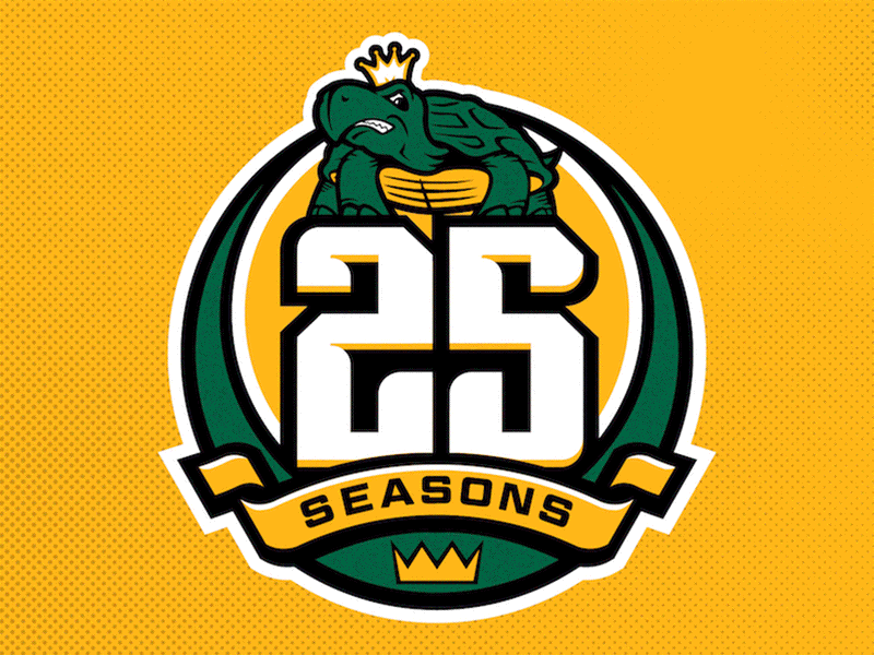 RiverKings "25 Seasons" Logo anniversary crown hockey king memphis mississippi riverkings sphl sports turtle