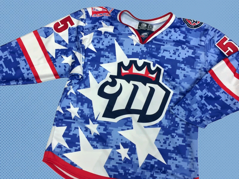 RiverKings Military Jersey camouflage hockey jersey kings memphis military mississippi riverkings sphl sports usa usmnt