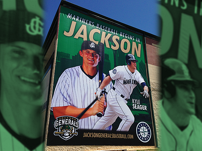 Kyle Seager Banner banner baseball generals jackson kyle seager large scale mariners milb seattle sports