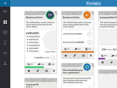 Startup Flat Design Project circle design flat icons interface project startup ui widgets