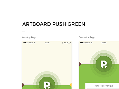 Push GREEN - Artboard application artboard design golf green mobile push