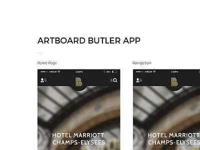 Butler App - Artboard application artboard butler design hotel mobile profil school