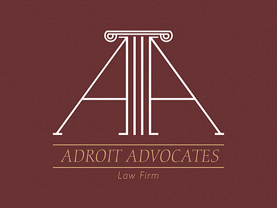 Adroit Advocates Logo 2 advocates ionic column law law firm logo